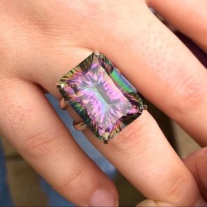 Mystic Topaz Ring Sterling SALE